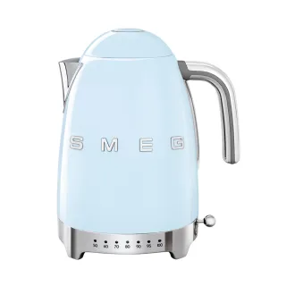 【SMEG】義大利控溫式復古電熱水壺-粉藍色(KLF04PBUS)