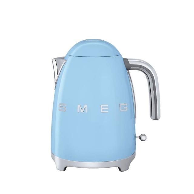 【SMEG】義大利復古美學電熱水壺-粉藍色(KLF03PBUS)