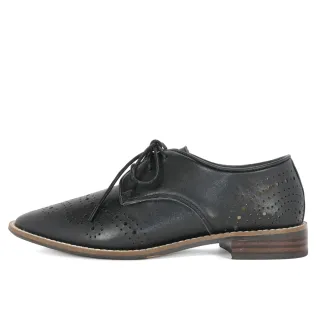 【Ben&1966】高級頭層牛皮經典沖孔舒適牛津鞋-黑