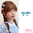 【MISA】蝴蝶結髮夾/法式馬卡龍色系復古蝴蝶結髮夾 邊夾 瀏海夾(6色任選)