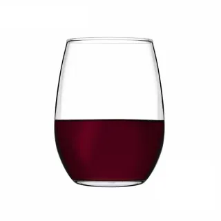 【Pasabahce】AMBER 無梗葡萄酒杯 6入組 350mL(水杯 飲料杯 果汁杯 紅酒杯 白酒杯)