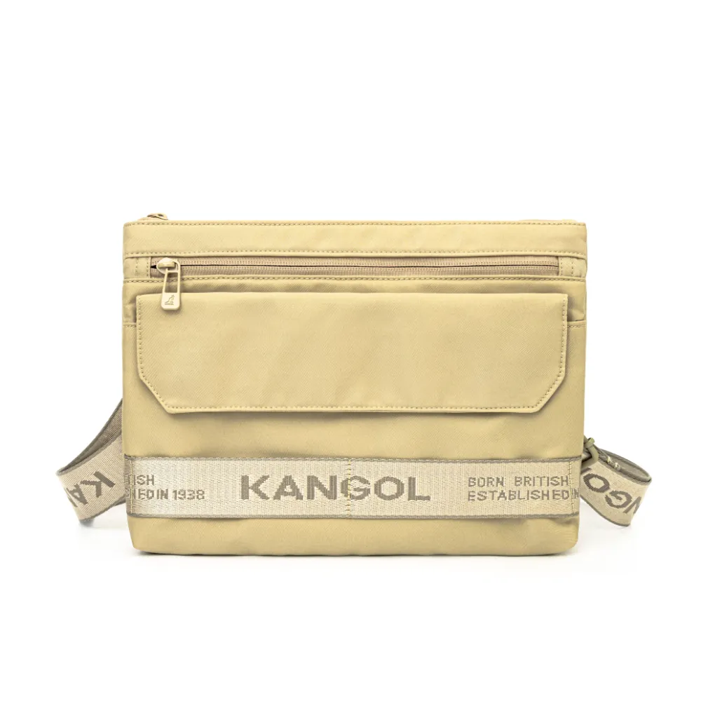 【KANGOL】英國袋鼠簡約超薄防盜側背扁包