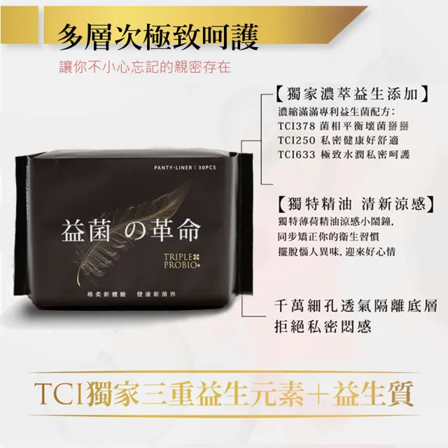 【益菌革命】透氣棉柔護墊 17cm 30片x24包/箱購(除臭防護/生理期前後/親膚極薄/囤貨優惠)