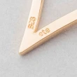 【ete】摩登菱形鑽光C型夾式耳環(金色)