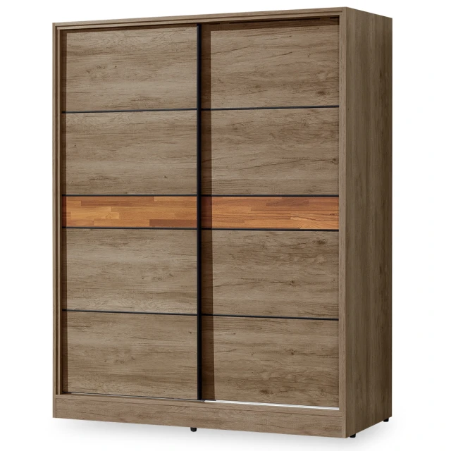 時尚屋 貝倫塔白楓木5x7尺推門衣櫃CT23-A21E200