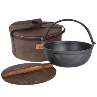 【May shop】加厚 鑄鐵鍋 男人的鍋 關東煮鍋 吊鍋