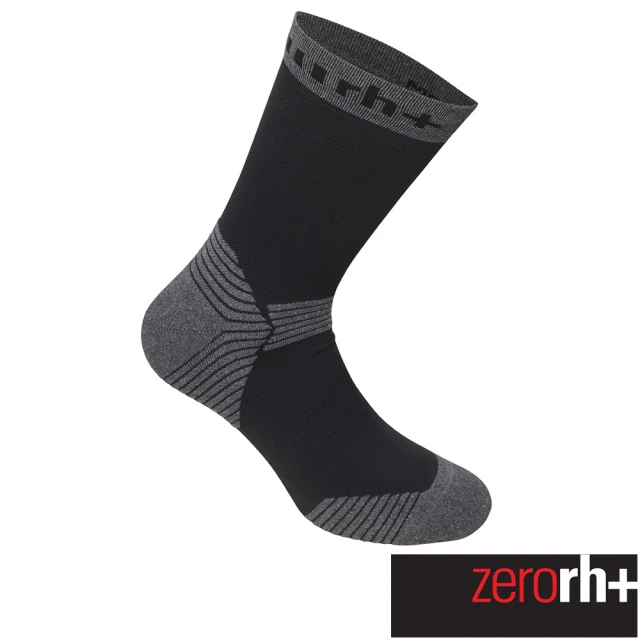 【ZeroRH+】義大利15公分高筒運動襪(黑色 ECX9197_15M)