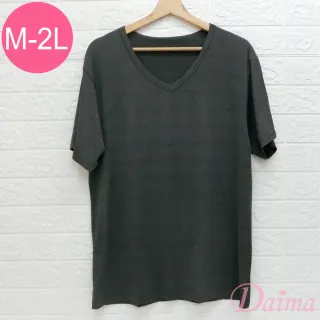 【Daima 黛瑪】男女適穿/速乾修腰顯瘦短袖休閒上衣M-XXL/陽離子素面網眼V領T恤/吸濕排汗/運動服(鐵灰)