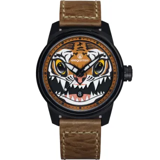 【elegantsis 愛樂時】虎年限量腕錶-老虎 機械錶(ELJT48MAS-Tiger-NO01LC)
