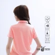 【遊遍天下】女款格紋領抗UV防曬涼感吸濕排汗POLO衫GS1016粉桔(M-5L)