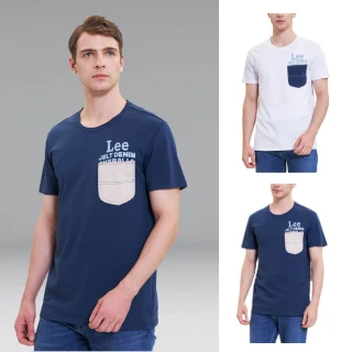 【Lee 官方旗艦】男裝 短袖T恤 / 胸前口袋 小LOGO 共2色 標準版型(LL220224562 / LL220224K14)