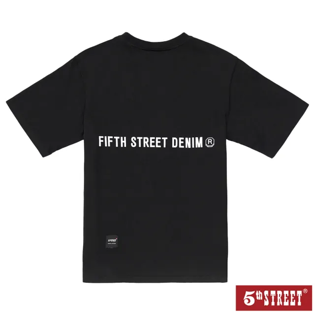 【5th STREET】雙11 中性款FIFTHST機械圖T-黑色