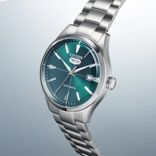 【CITIZEN 星辰】Mechanical 時尚機械腕錶-綠/40.2mm(NH8391-51X)