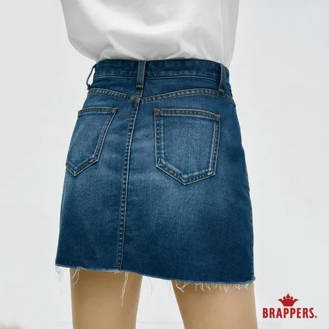 【BRAPPERS】女款 冰膚美丹寧系列-冰膚美微彈短褲裙(深藍)