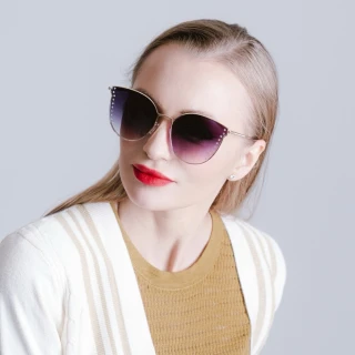 【SUNS】歐美時尚墨鏡 派對復古鑲鑽貓眼太陽眼鏡(抗UV400/檢驗合格)