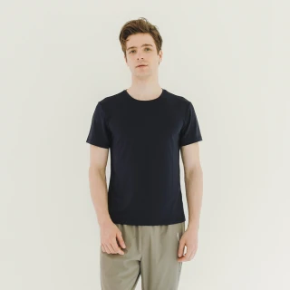 【Hang Ten】男裝-恆溫多功能-REGULAR FIT吸濕排汗機能運動短袖T恤(深藍)