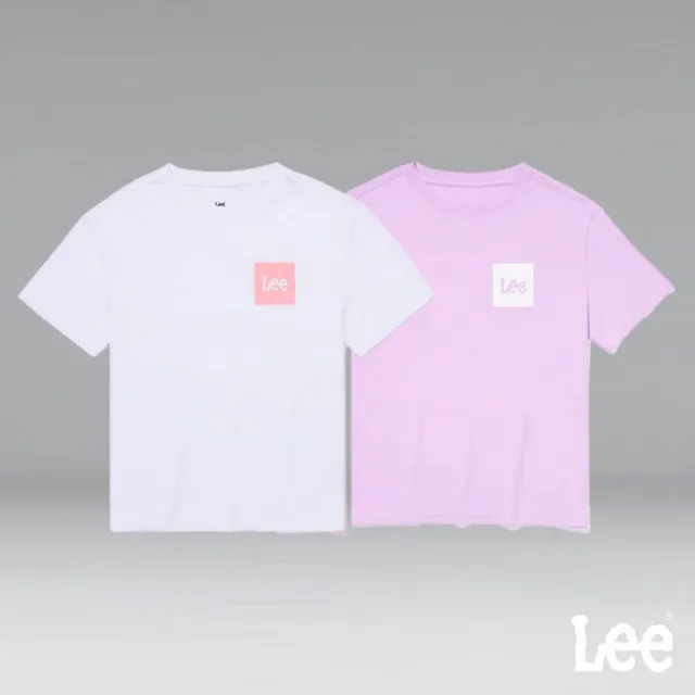 【Lee】出清品-女裝 短袖T恤 / 胸前方框 小LOGO 共2色 Boyfriend版型(LL220236427 / LL220236K14)