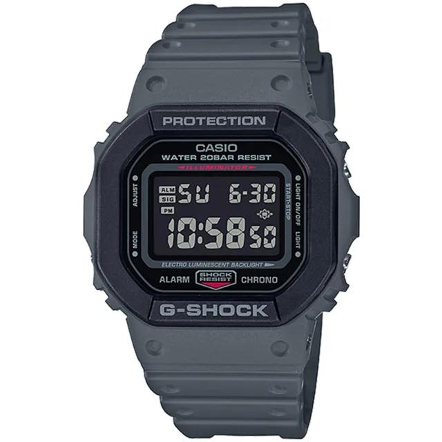 【CASIO 卡西歐】G-SHOCK 街頭運動風電子錶 畢業 禮物(DW-5610SU-8/速)