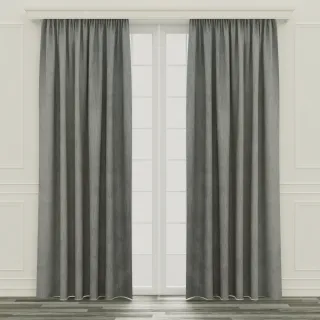 【特力屋】全遮光窗簾290x210牛仔灰可水洗塗層