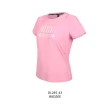 【FIRESTAR】女彈性印花短袖T恤-慢跑 路跑 涼感 運動 上衣 反光 粉紅白灰(DL265-43)