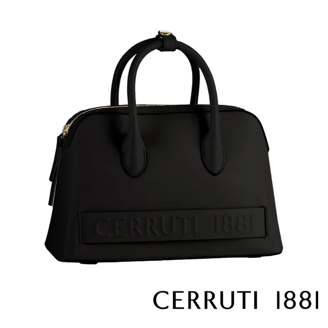【Cerruti 1881】義大利原裝進口 頂級小牛皮手提包 CEBA04263M(黑色)