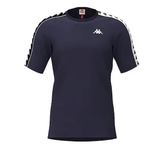 【KAPPA】KAPPA義大利 時尚型男BANDA222短袖衫(丈青 30300U0A58)