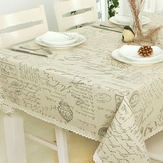 【La Vie】歐式字母蕾絲桌布桌巾(140*180cm)