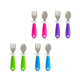 【munchkin 滿趣健】兒童不鏽鋼餐具三件組(4色)