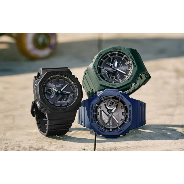 CASIO 卡西歐】G-SHOCK 極簡八角太陽能電力智慧藍牙手錶(GA-B2100-1A1