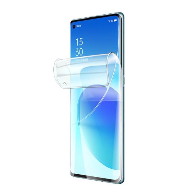 【YANG YI 揚邑】2入OPPO Reno6 Pro 滿版隱形水凝膜防爆防刮螢幕保護貼
