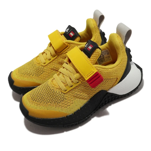 【adidas 愛迪達】慢跑鞋 LEGO Sport Pro EL K 童鞋 中童 黃 樂高 LEGO 小朋友 運動鞋(GW3014)