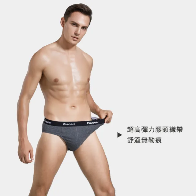 【Pincers品麝士】五入組 精梳純棉男三角褲 男內褲 全棉內褲(4色任選/ M-2L)