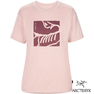 【Arcteryx 始祖鳥】女 LOGO 短袖 休閒 Tee(沙漠粉/丘比特紫)
