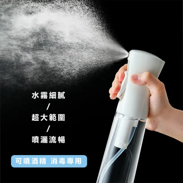 【麥瑞】高壓連續噴霧瓶 300ML(高壓連續噴霧器 防疫用酒精噴瓶 髮廊噴水瓶 消毒液噴瓶 氣壓細霧)