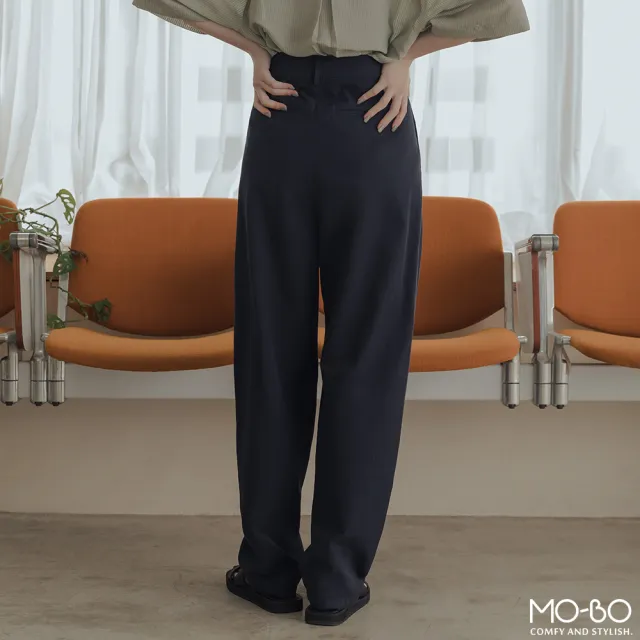 【MO-BO】天絲棉高級質感打摺錐形褲(褲子)