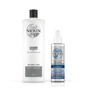 【NIOXIN 耐奧森】髮根強健兩件組/公司貨(1000ML潔髮露+70ML養髮液)
