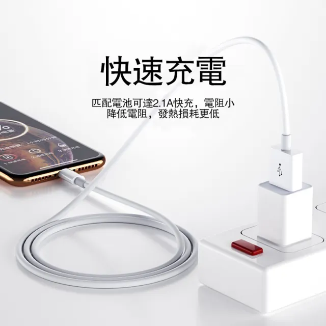 【GAGEDA】充電線/傳輸線/快充線(適用iPhone7/8/XS/11/12/13ProMax/iPad USB To Lightning 副廠)