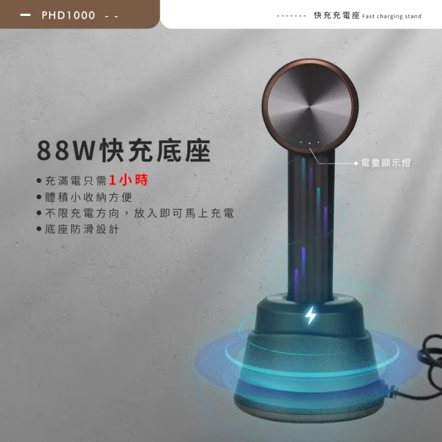 【Arlink】55℃恆溫護髮吹風機 PHD1000(烘罩/吹風機/無線吹風機/捲髮器捲/髮梳)