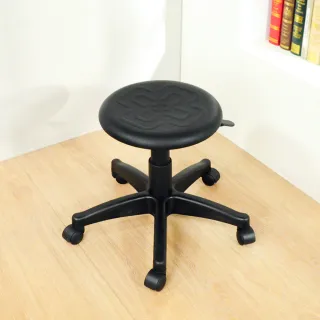 【LOGIS】抗靜電X圓椅面滑輪工作椅(美髮椅 電腦椅)