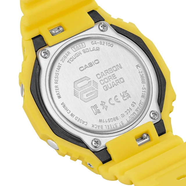 【CASIO 卡西歐】G-SHOCK 農家橡樹 藍牙八角太陽能電子錶(GA-B2100C-9A)