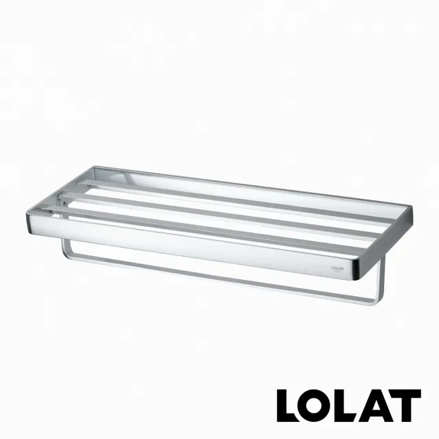 【LOLAT 羅力】官方直營 時尚雙層置衣架/鋁合金/毛巾架/角落收納/設計師款(A8148A)