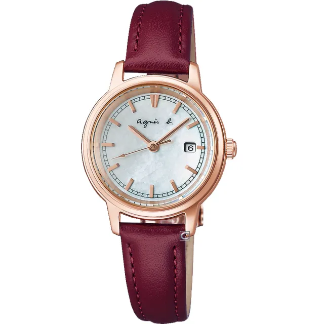 【agnes b.】法式簡約太陽能腕錶 手錶 指針錶 禮物(V117-KRS0R/BU9044X1)