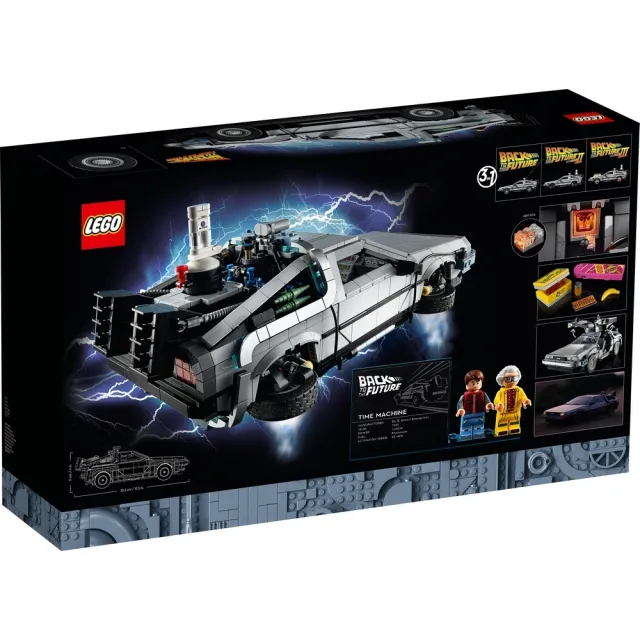 【LEGO 樂高】Icons 10300 回到未來時光機(電影《回到未來》 模型 禮物 居家擺設)