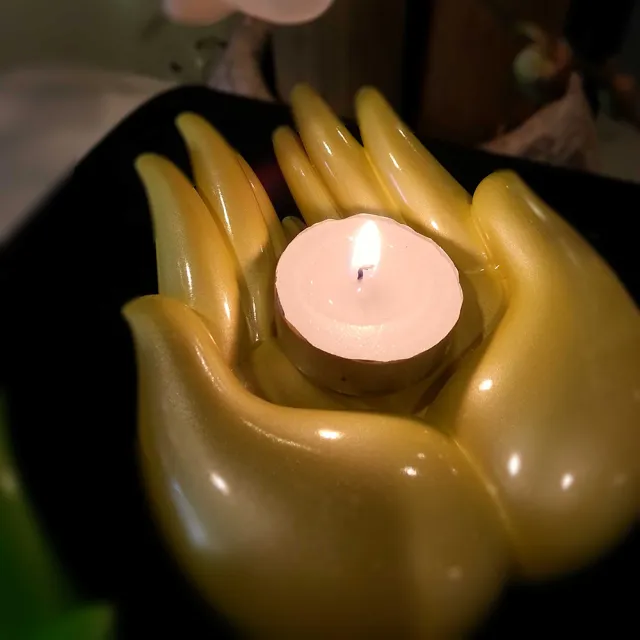 【好運道】掬香枕蓮 佛手燭台-多款選(香氛蠟燭用/祭祀點燈/文創禮品/招財平安/五行能量)