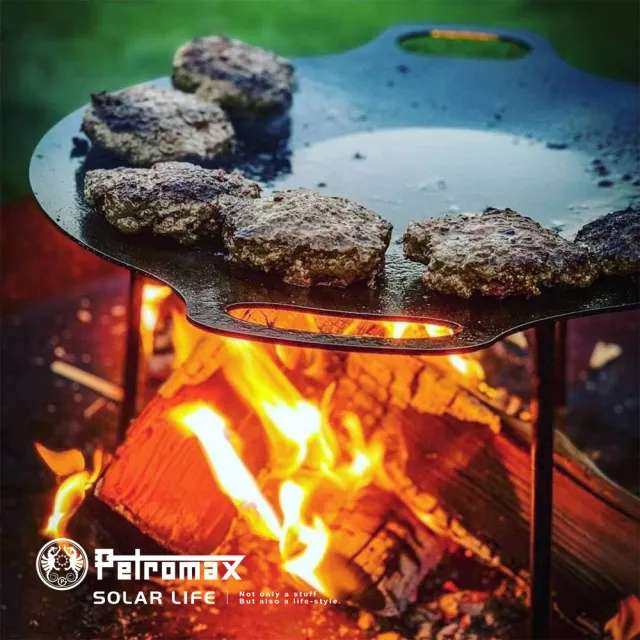 【Petromax】鍛鐵燒烤盤 48cm Griddle and Firebowl fs48(雙耳燒烤盤 露營煎烤盤 BBQ焚火台 烤肉)