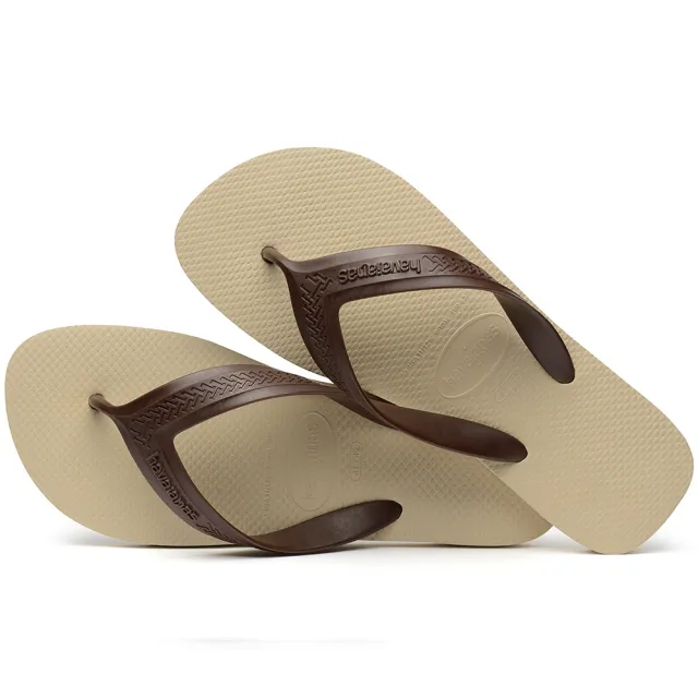 【havaianas 哈瓦仕】拖鞋 男鞋 夾腳拖 巴西 Top Max 沙灰/深棕色 4140449-8615M(哈瓦士)