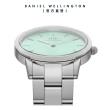 【Daniel Wellington】DW 手錶  Iconic Link Mint 36mm薄荷綠精鋼錶 粉綠錶盤(DW00100539)