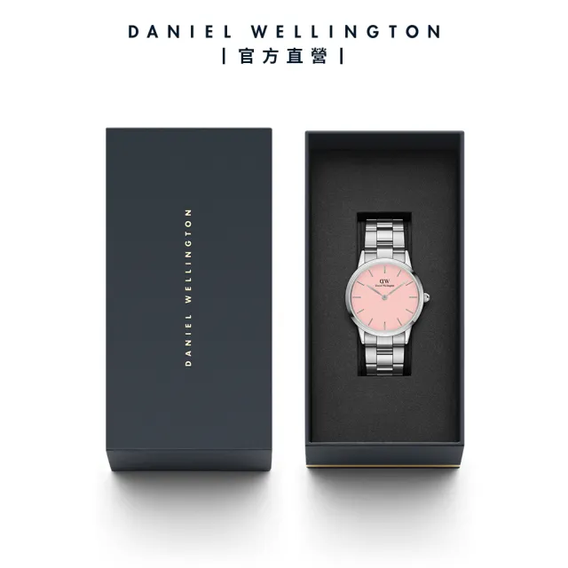 【Daniel Wellington】DW 手錶  Iconic Link Blush 28ｍｍ/32mm蜜桃粉精鋼錶 粉紅錶盤(DW00100534)