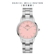 【Daniel Wellington】DW 手錶  Iconic Link Blush 28ｍｍ/32mm蜜桃粉精鋼錶 粉紅錶盤(DW00100534)