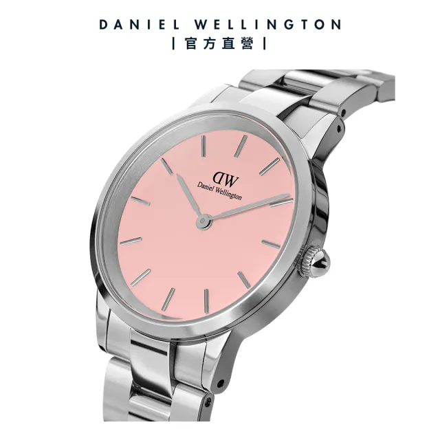 【Daniel Wellington】DW 手錶  Iconic Link Blush 36mm蜜桃粉精鋼錶 粉紅錶盤(DW00100536)